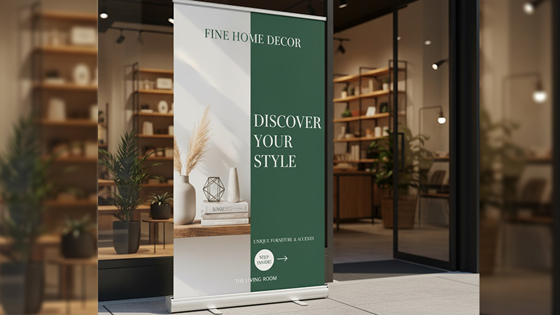 استند رول آپ دکوری فروشی