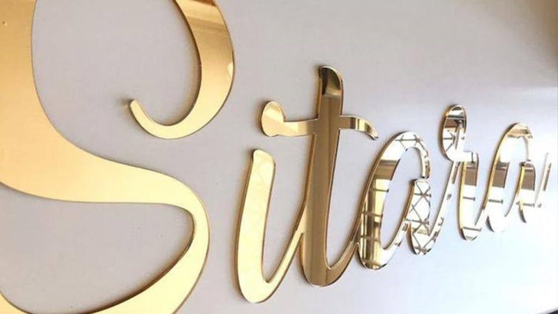 حروف پلکسی طلایی