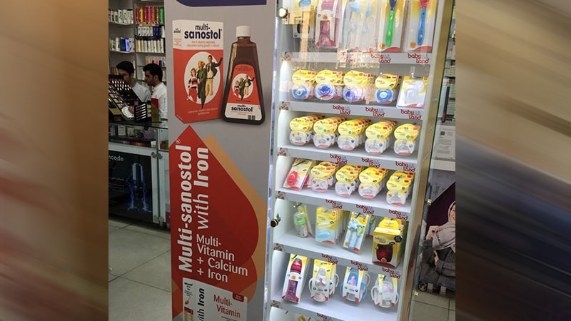 لایت باکس ایستاده فروشگاه